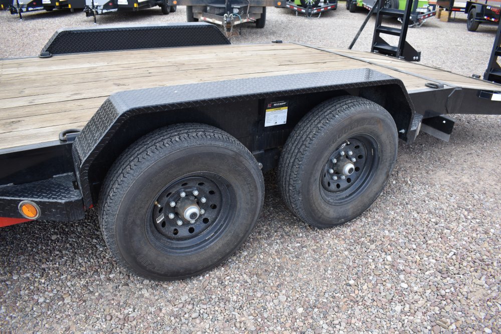 Iron Bull 83x22 14K gooseneck equipment trailer, spare tire, stand up ramps, LED lights