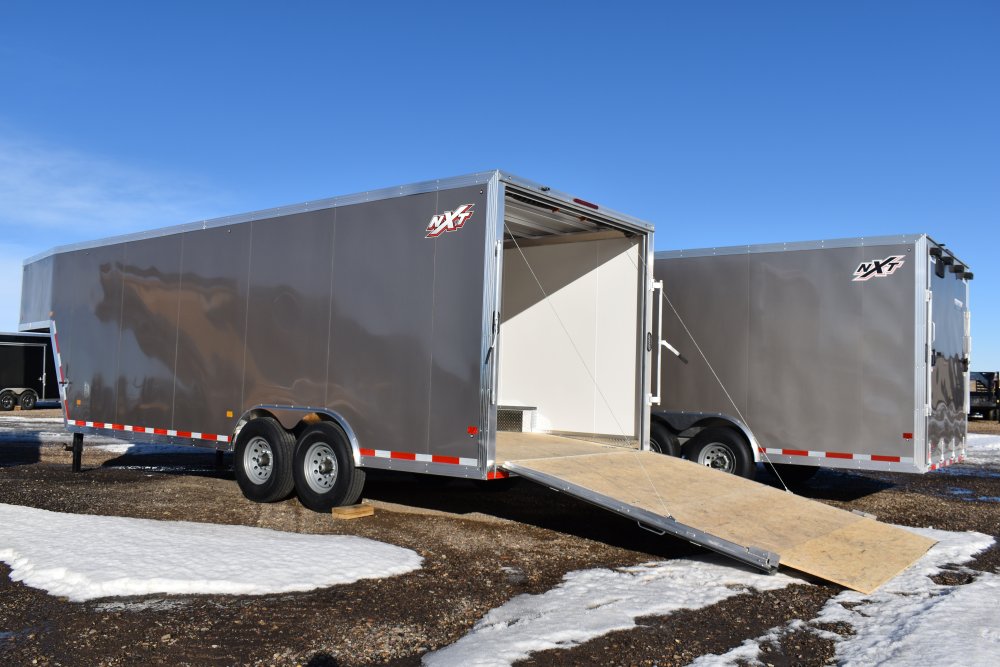 Triton 8.5X30 (floor 102"X24') 14K Aluminum, Gooseneck car hauler trailer, torsion axles, pull out s