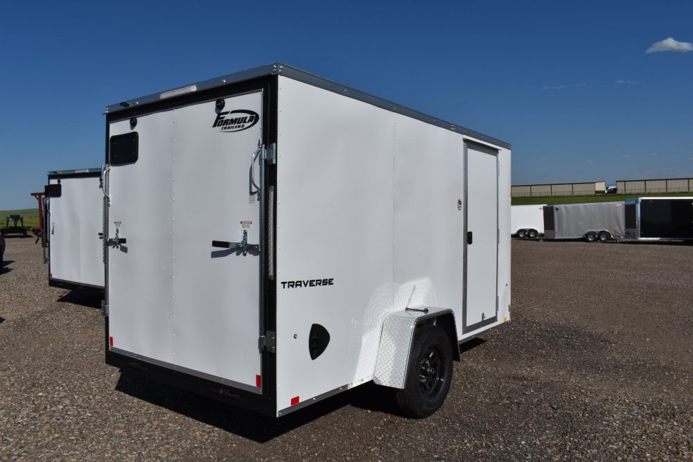 Formula Traverse 6'X12' 3K single axle enclosed cargo trailer w/rear ramp door