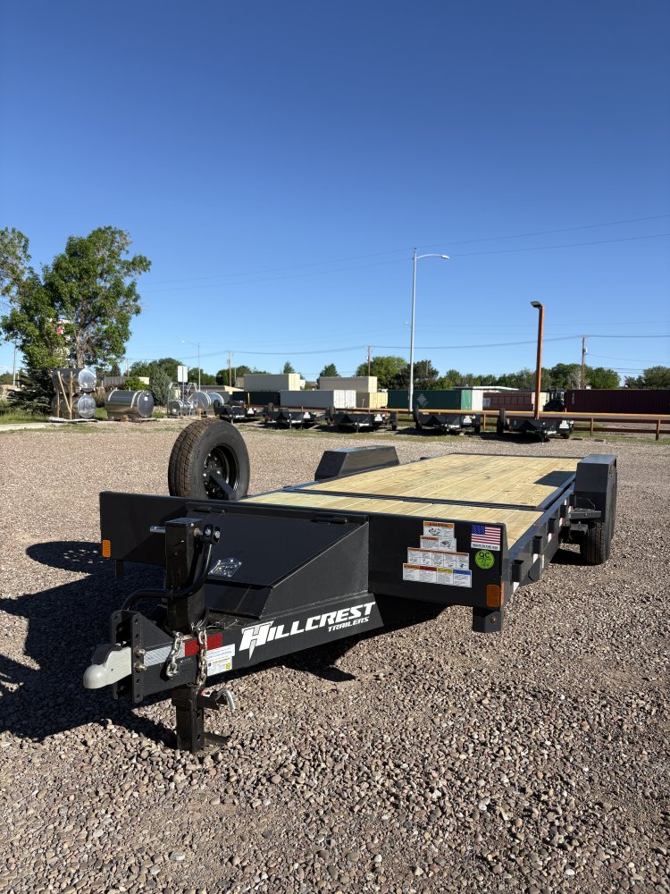 Hillcrest 82"X22' 14K bumper pull tilt deck Equipment Trailer, deck-16' tilt, 6' fixed