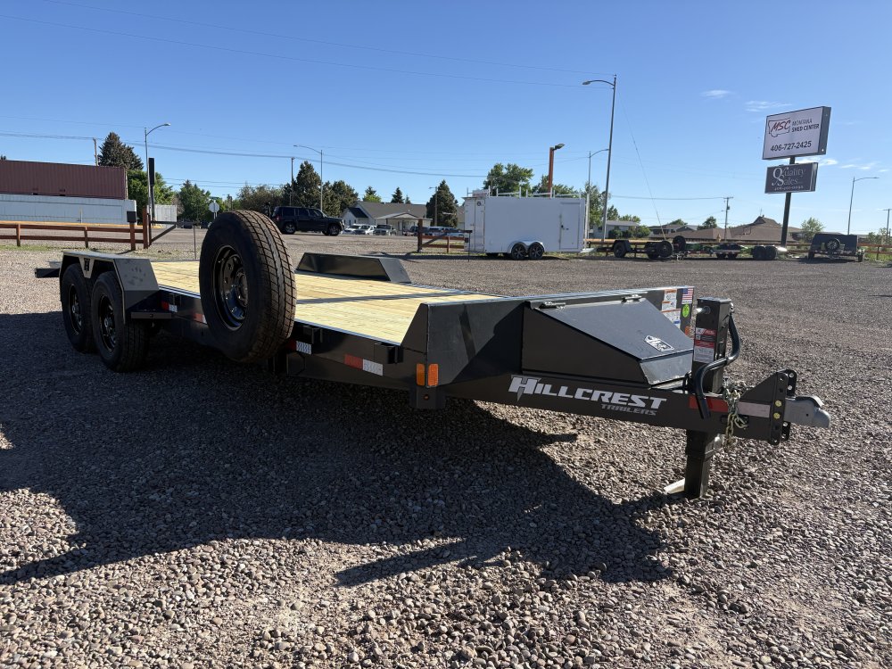 Hillcrest 82"X22' 14K bumper pull tilt deck Equipment Trailer, deck-16' tilt, 6' fixed