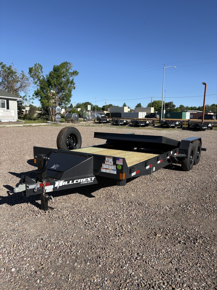 Hillcrest 82"X22' 14K bumper pull tilt deck Equipment Trailer, deck-16' tilt, 6' fixed