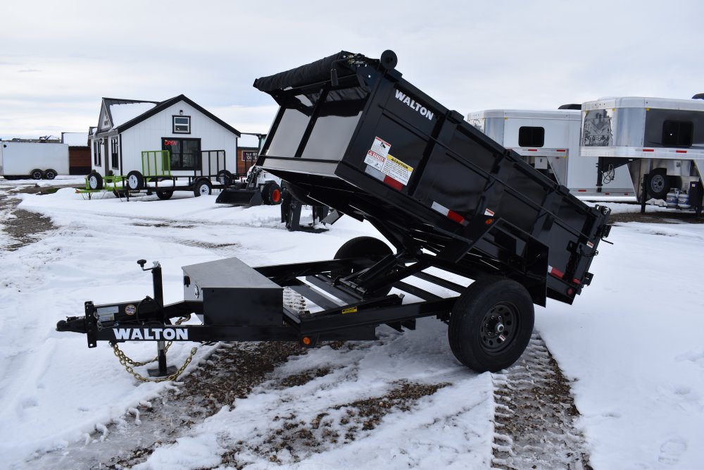 Walton DST 105-8B 5K 5'X10' Dump trailer, single axle, 3-way gate, LED lights, ST205/75R15 tires, sp