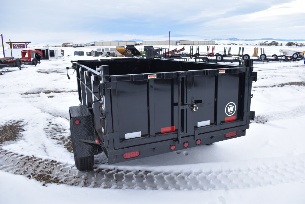 Walton DST 105-8B 5K 5'X10' Dump trailer, single axle, 3-way gate, LED lights, ST205/75R15 tires, sp