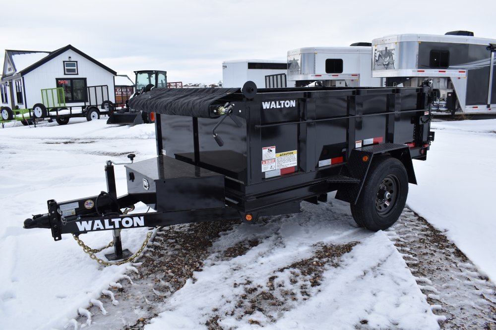 Walton DST 105-8B 5K 5'X10' Dump trailer, single axle, 3-way gate, LED lights, ST205/75R15 tires, sp