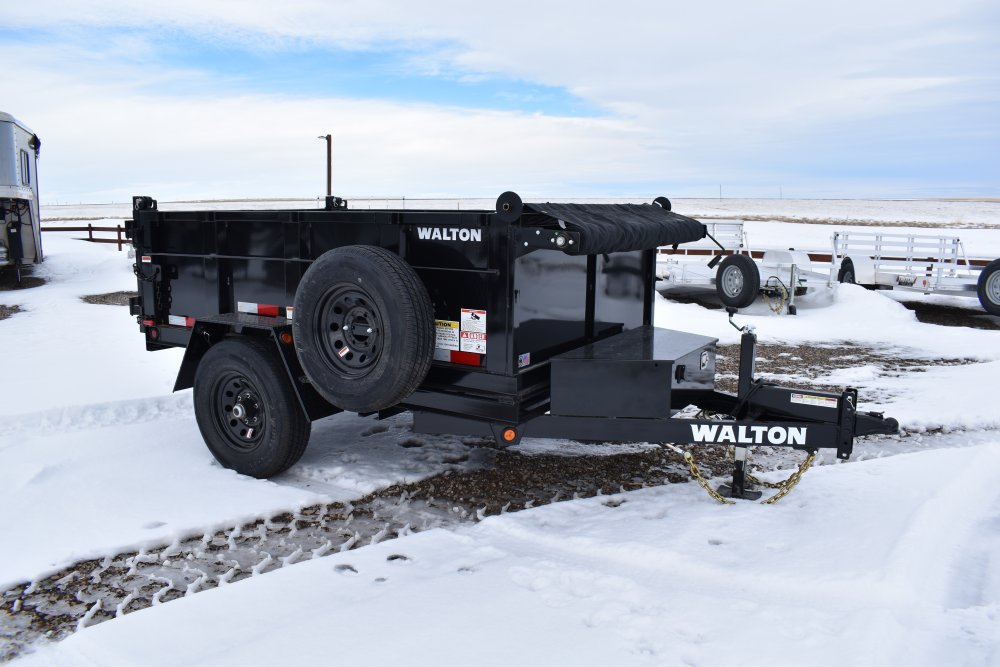 Walton DST 105-8B 5K 5'X10' Dump trailer, single axle, 3-way gate, LED lights, ST205/75R15 tires, sp