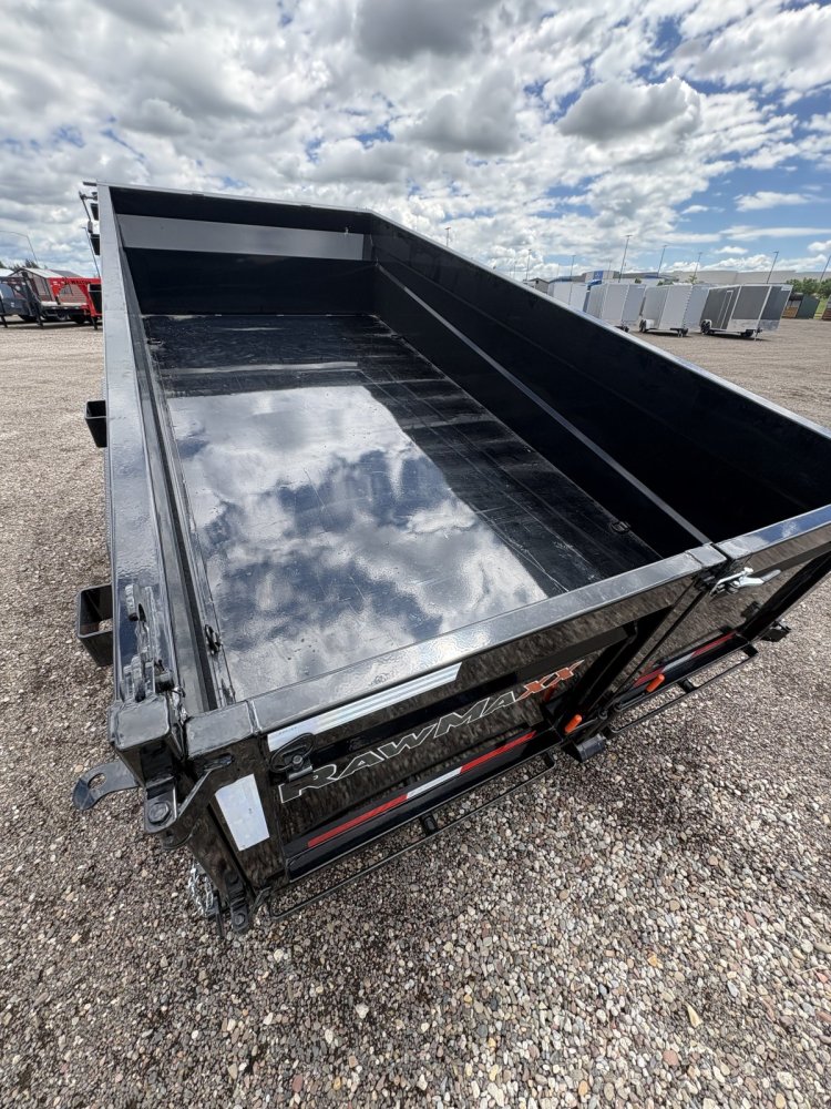 RawMaxx 14K GDX Knight - 83" x 14' Dump Trailer, 6' Ramps, Spreader Gate, LED Lights