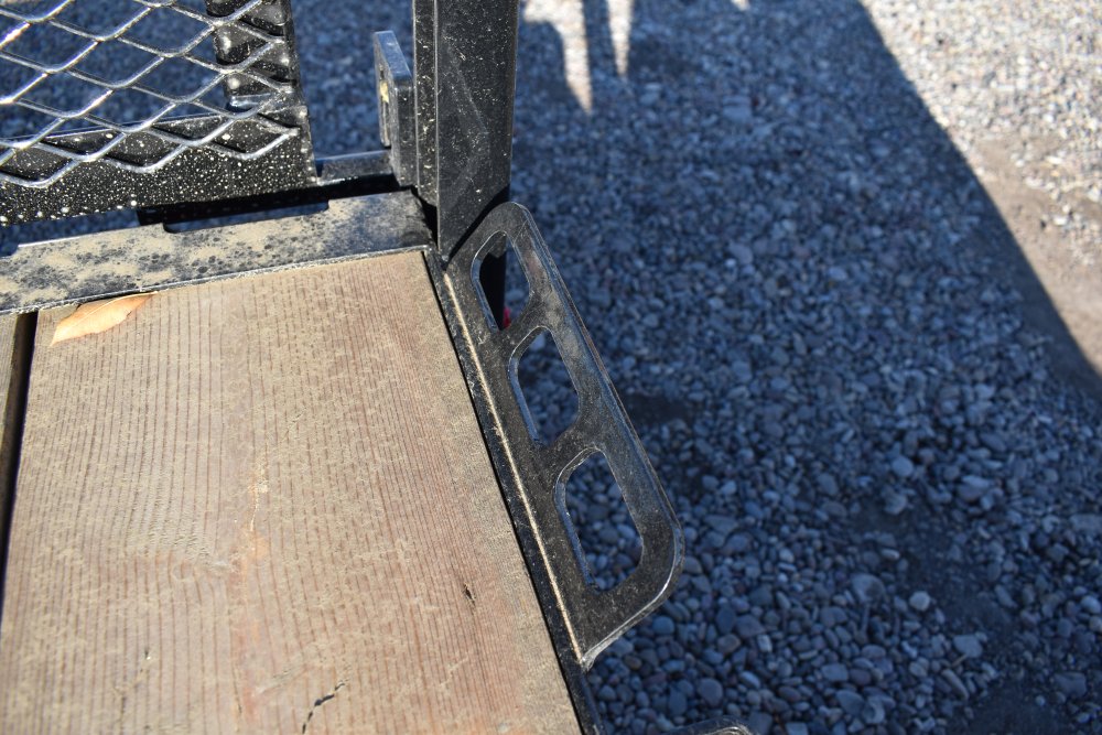 Double A 7X14 -7K Utility Trailer, 4' Ramp gate, side sideload ramps, spare tire & mount