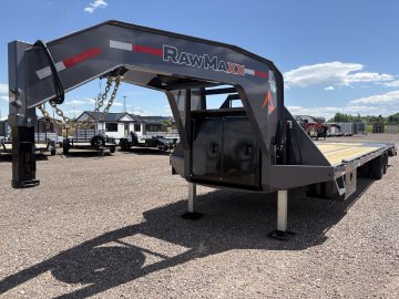 RawMaxx 102" X 32' Gooseneck Trailer, 24K, 14Ply Tires 235/85/R16 - Dual Wheels, HD Maxx Ramps, Spar