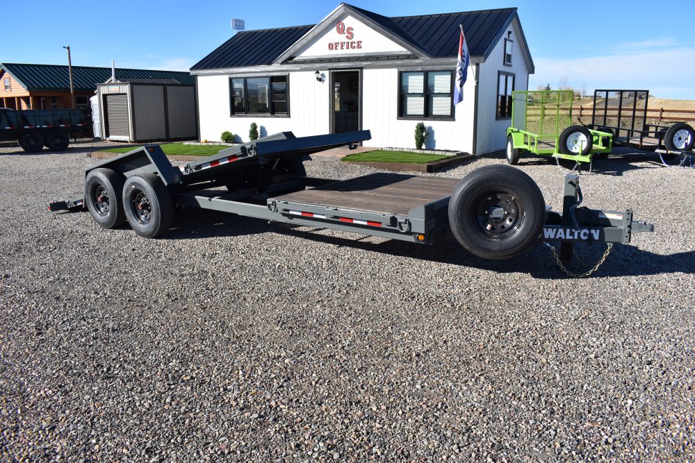 Walton TSX207-22B 14K (85"X22') Bumper pull tilt deck equipment trailer,