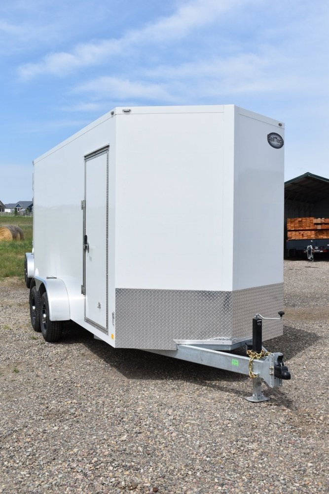 Celltech 7X16 10K Cargo trailer, hot dipped galvanized frame, all steel (celltech metals) panel cons
