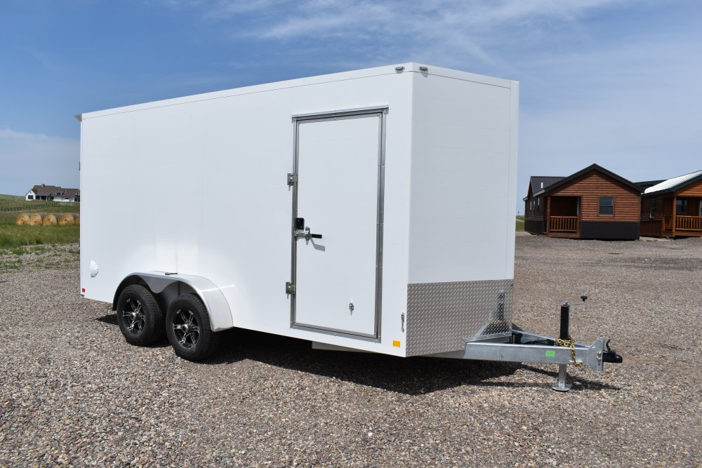 Celltech 7X16 10K Cargo trailer, hot dipped galvanized frame, all steel (celltech metals) panel cons
