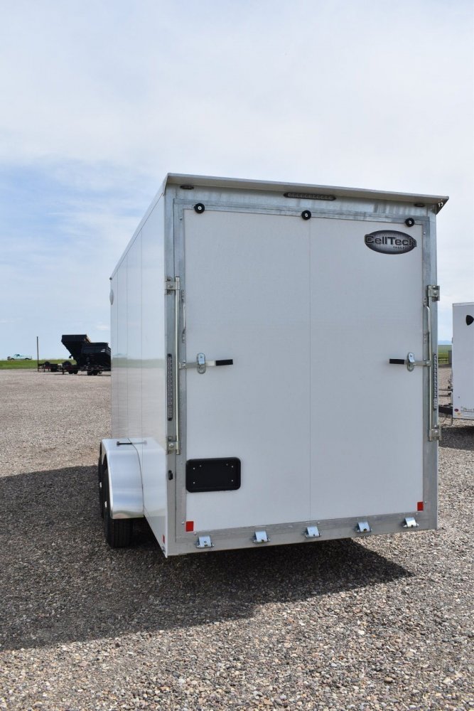 Celltech 7X16 10K Cargo trailer, hot dipped galvanized frame, all steel (celltech metals) panel cons