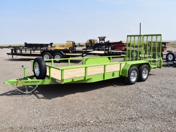 LT618TT-7K Belmont Tube Top Utility Trailer, tandem axle, ST205/75R15 tires, spare tire, aluminum wh