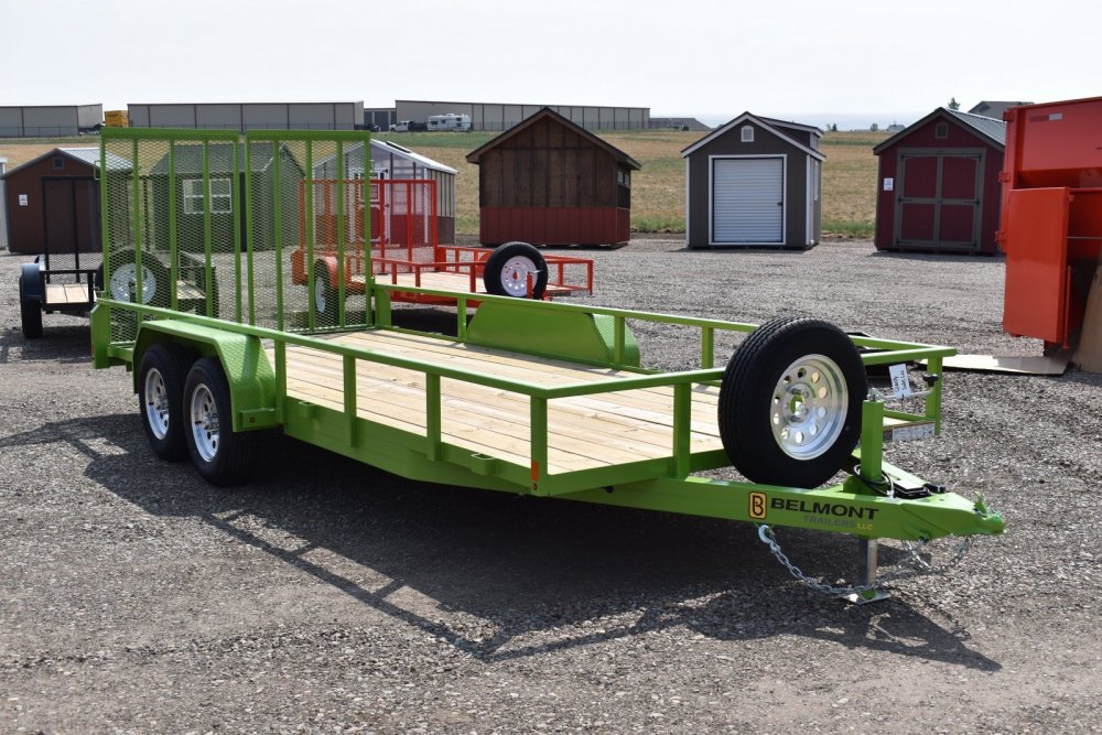 LT618TT-7K Belmont Tube Top Utility Trailer, tandem axle, ST205/75R15 tires, spare tire, aluminum wh