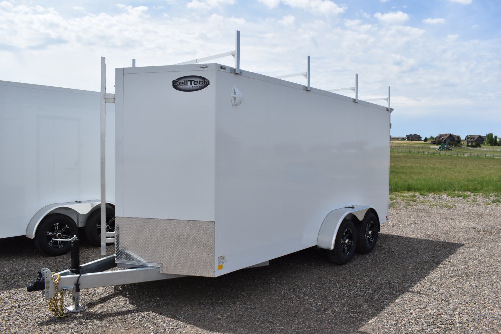 Celltech 7X16 10K Cargo, contractor trailer, hot dipped galvanized frame, all steel (celltech metals