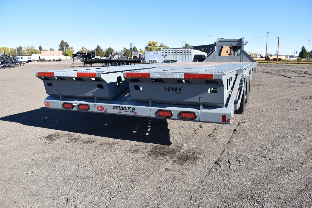 Double A 102"X32' 30K deck over gooseneck trailer, hydraulic jacks, LED work lights