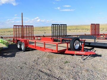 LT620TT-7K Belmont Tube Top Utility Trailer, tandem axle, ST205/75R15 tires, spare tire, aluminum wh