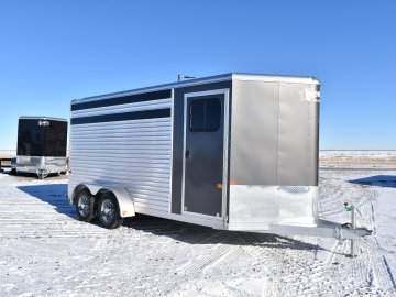 Frontier COLT3HLSLITEWD 7K, 6'8"wide 7' Tall 3 horse slant load horse trailer, tack room w/ swing ou