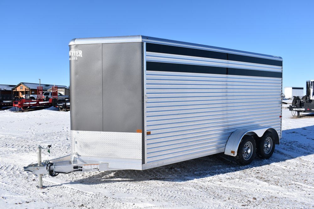 Frontier COLT3HLSLITEWD 7K, 6'8"wide 7' Tall 3 horse slant load horse trailer, tack room w/ swing ou