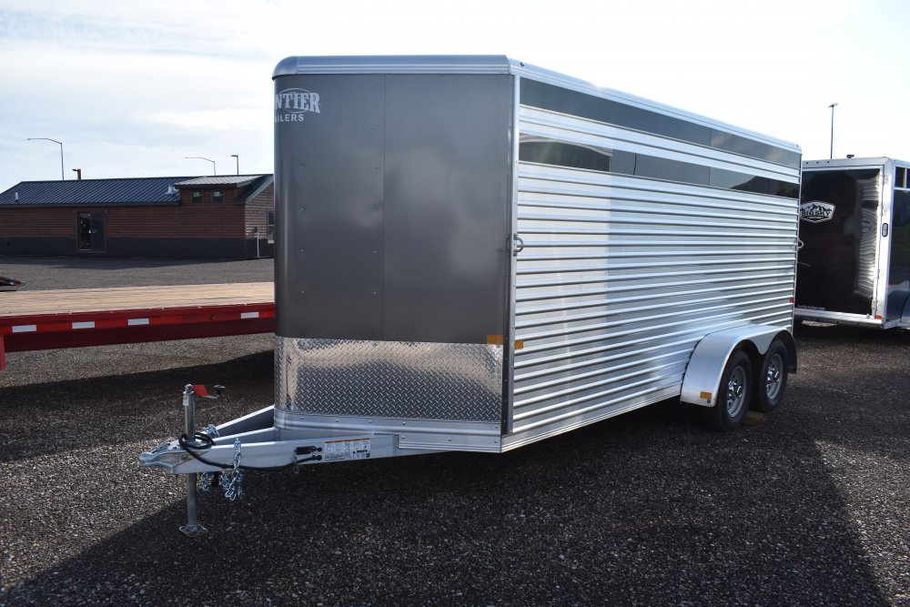 Frontier COLT3HLSLITEWD 7K, 6'8"wide 7' Tall 3 horse slant load horse trailer, tack room w/ swing ou