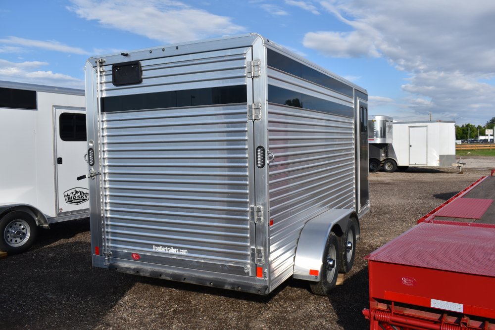 Frontier COLT3HLSLITEWD 7K, 6'8"wide 7' Tall 3 horse slant load horse trailer, tack room w/ swing ou