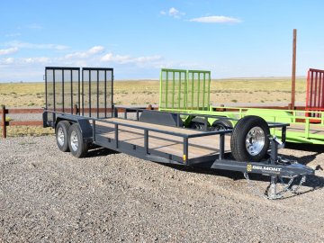 LT620TT-10K Belmont Tube Top Utility Trailer, tandem axle, ST225/75R15 tires, spare tire, aluminum w