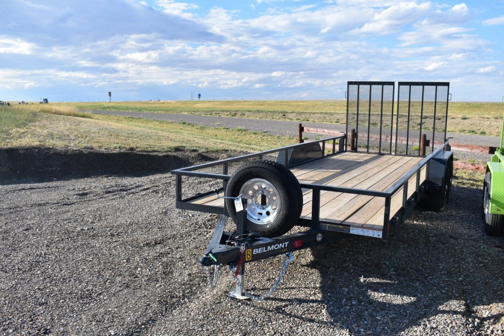 LT620TT-10K Belmont Tube Top Utility Trailer, tandem axle, ST225/75R15 tires, spare tire, aluminum w