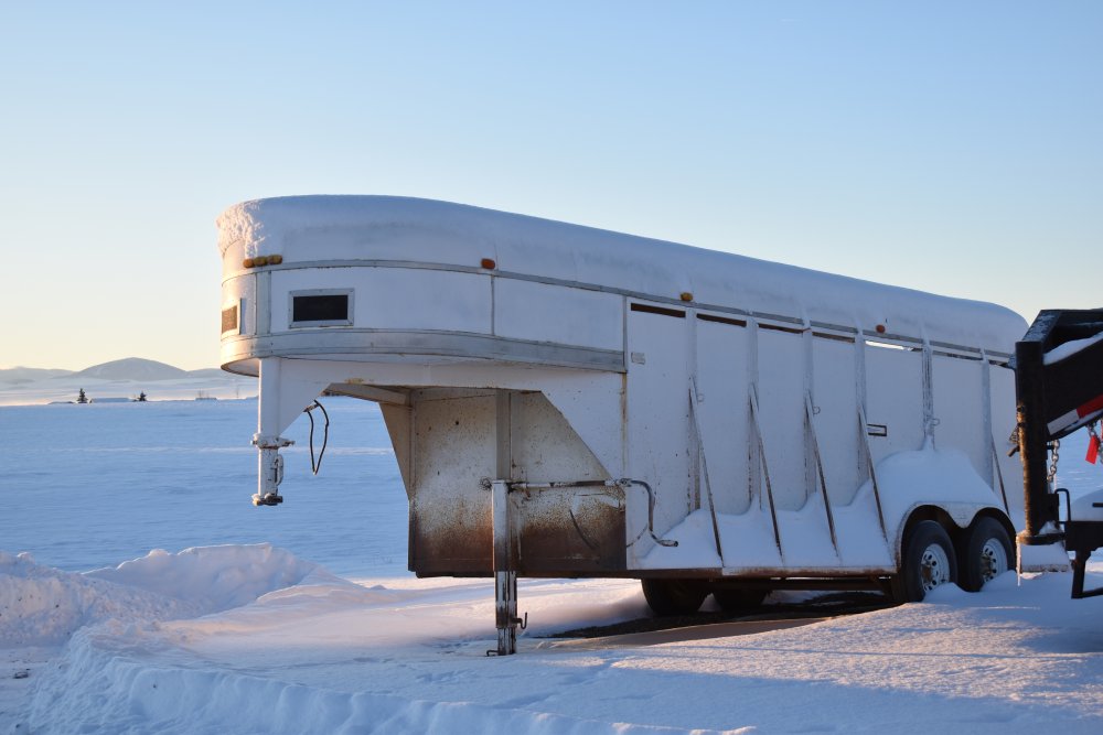 Chaparral TL (6'X6'6"X18') 10K Gooseneck stock trailer, USED selling as is