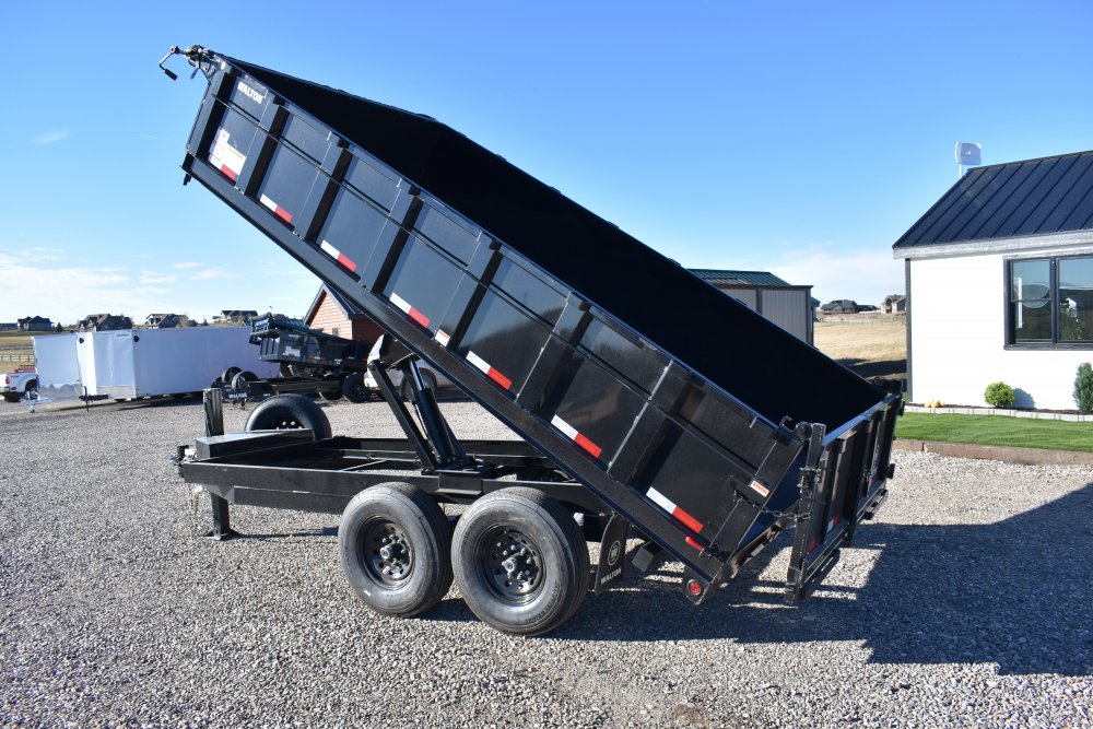 Walton DHO207-14B 14K (92"X14') deck over dump trailer, ST235/80R16 tires, spare tire, LED lights, 3