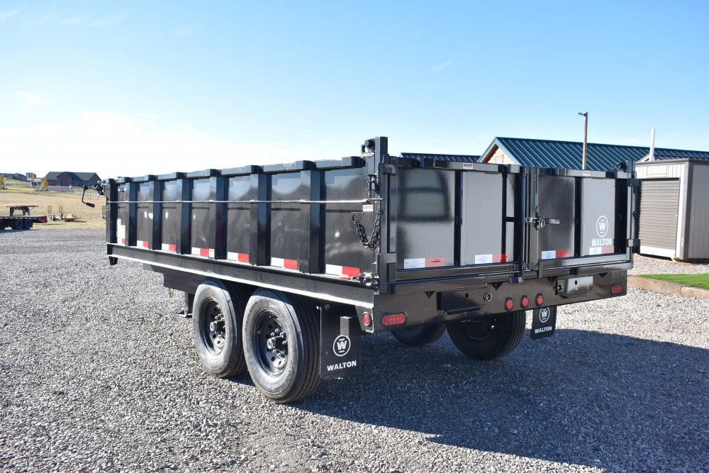 Walton DHO207-14B 14K (92"X14') deck over dump trailer, ST235/80R16 tires, spare tire, LED lights, 3