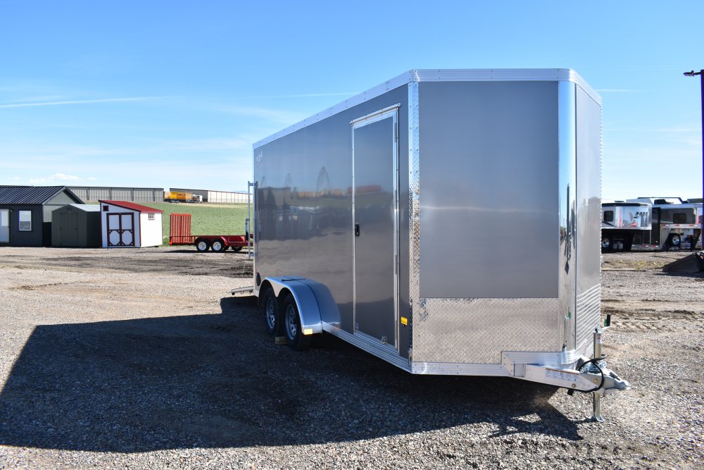 Triton NXT 7.5X16 R-S 7K NXT aluminum cargo trailer, 205/75R15 tires, spare tire, LED lights, ramp d