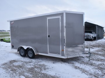 Triton NXT 7.5X16 R-S 7K NXT aluminum cargo trailer, 205/75R15 tires, spare tire, LED lights, ramp d