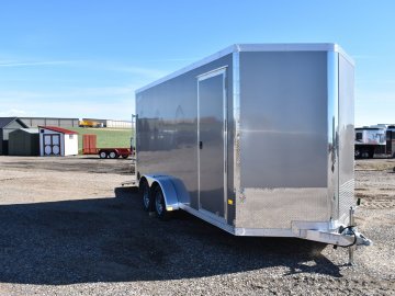 Triton NXT 7.5X16 R-S 7K NXT aluminum cargo trailer, 205/75R15 tires, spare tire, LED lights, ramp d