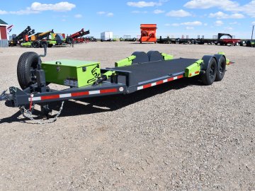 FCH8022 - 80" x 22' 14K Tandem axle knuckled a-frame, ST235/80R16 "E" tires, spare tire, 12K hydraul