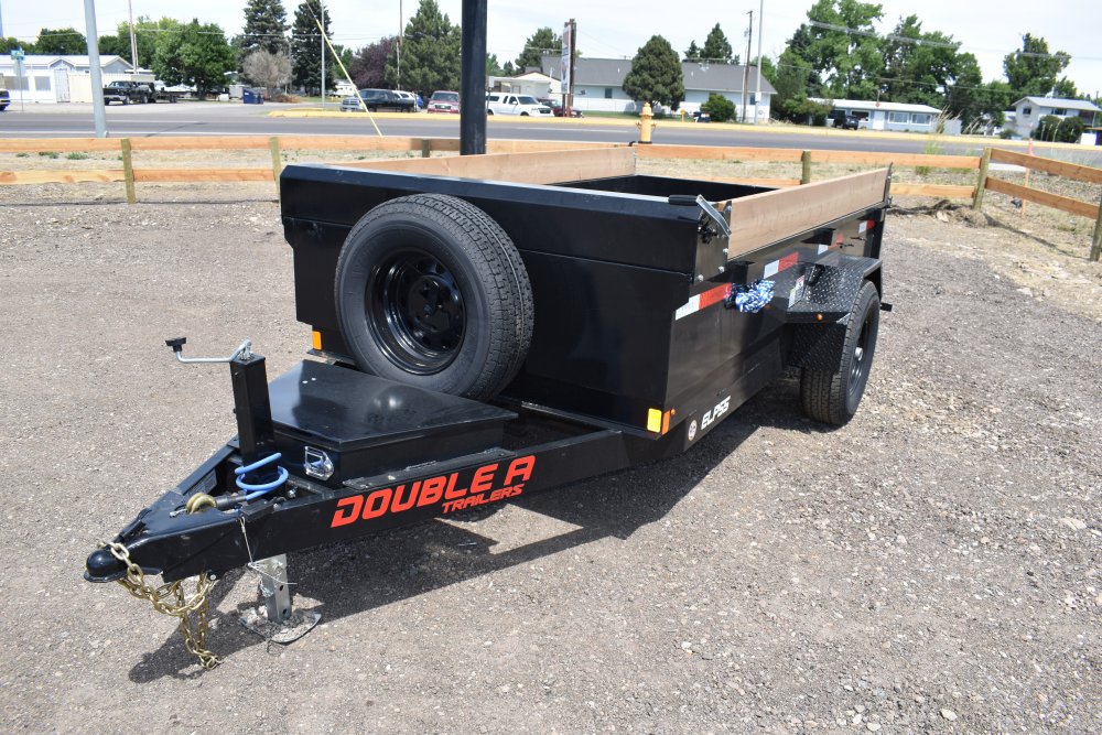 Double A 5'x10' 5K Dump Trailer, ST225/75R15 Radial tires, spare tire,