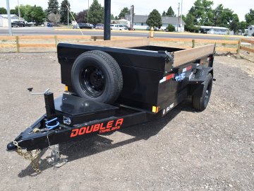 Double A 5'x10' 5K Dump Trailer, ST225/75R15 Radial tires, spare tire,