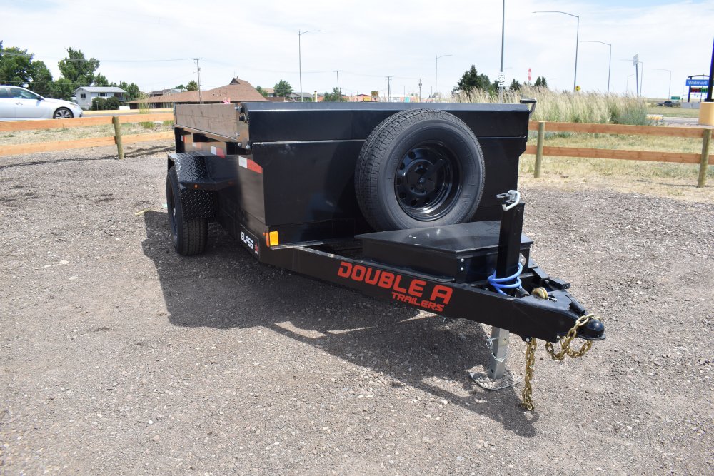 Double A 5'x10' 5K Dump Trailer, ST225/75R15 Radial tires, spare tire,