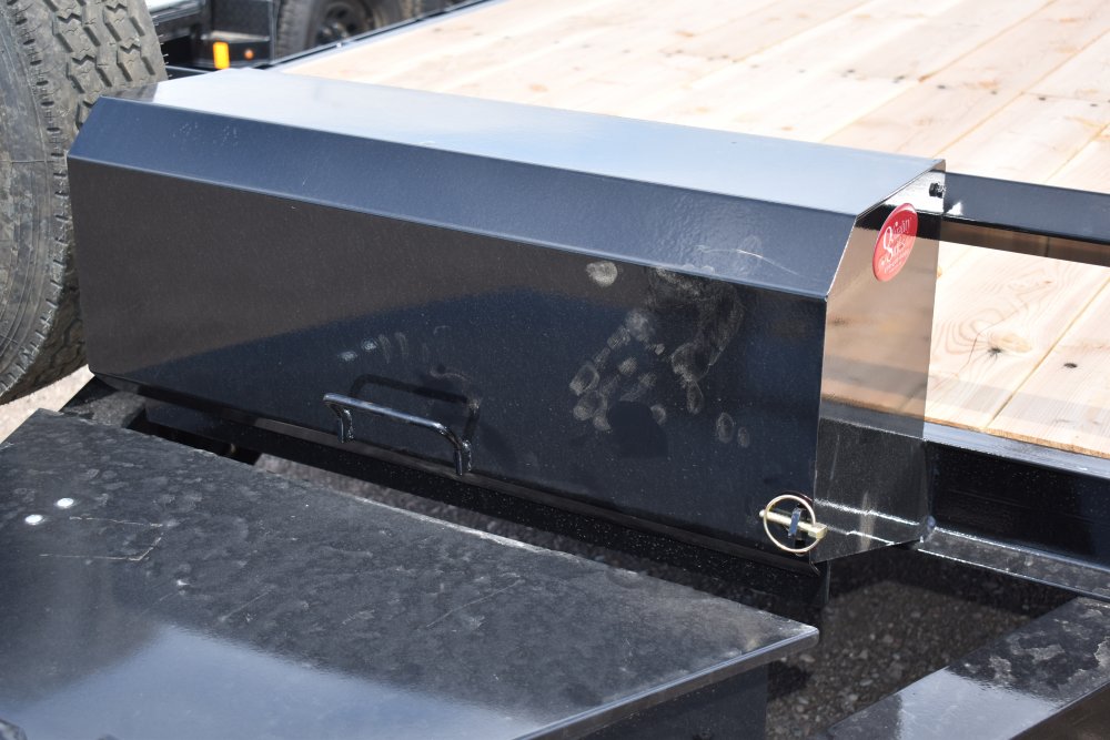 Double A 102x24 15.5K GVWR Bumper pull deck over full tilt trailer, winch plate, LED lights