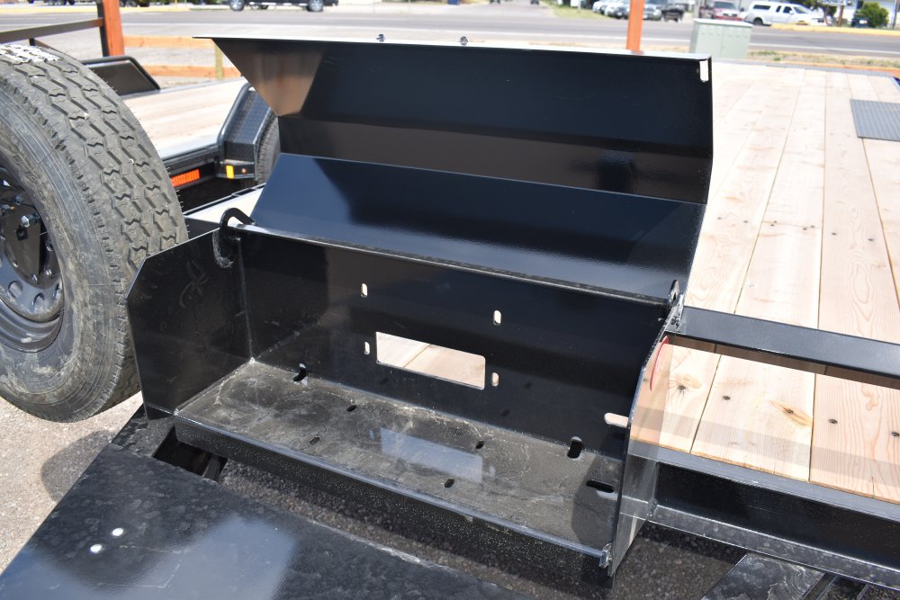 Double A 102x24 15.5K GVWR Bumper pull deck over full tilt trailer, winch plate, LED lights