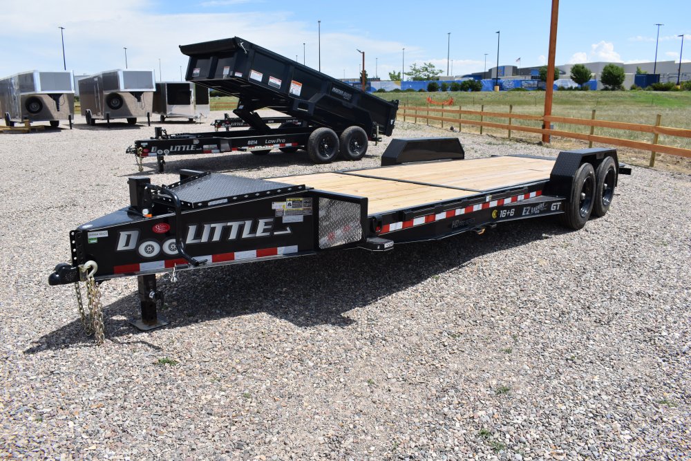 Doolittle 82"X22' 16K EZ loader tilt deck equipment trailer, 16' tilt 6' fixed deck, 16 ply tires