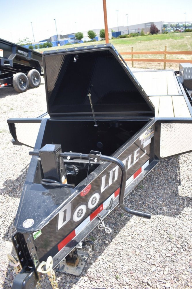 Doolittle 82"X22' 16K EZ loader tilt deck equipment trailer, 16' tilt 6' fixed deck, 16 ply tires