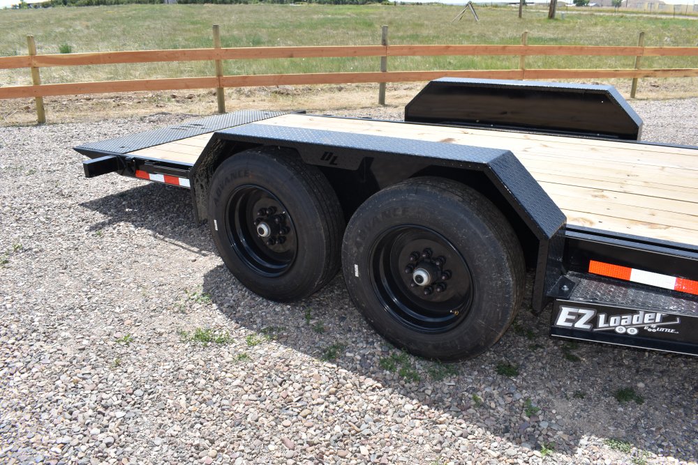 Doolittle 82"X22' 16K EZ loader tilt deck equipment trailer, 16' tilt 6' fixed deck, 16 ply tires
