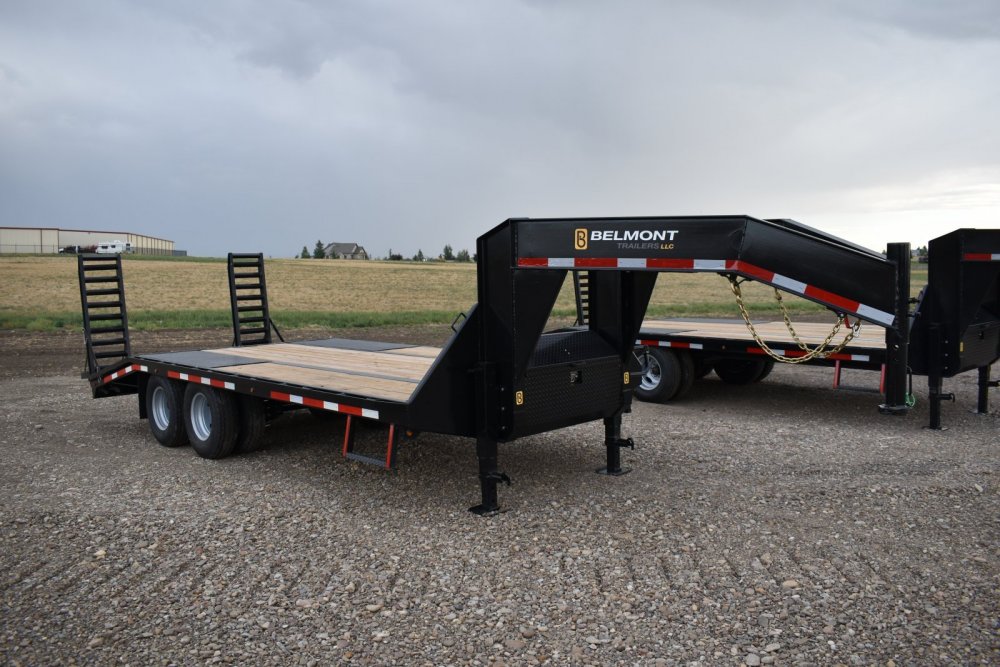 GN20-20K Gooseneck dual wheel deckover trailer