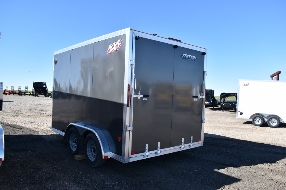 Triton aluminum cargo trailer NXT 7.5x12 7K braked torsion axles, 85" interior heights, ST 205/75R15