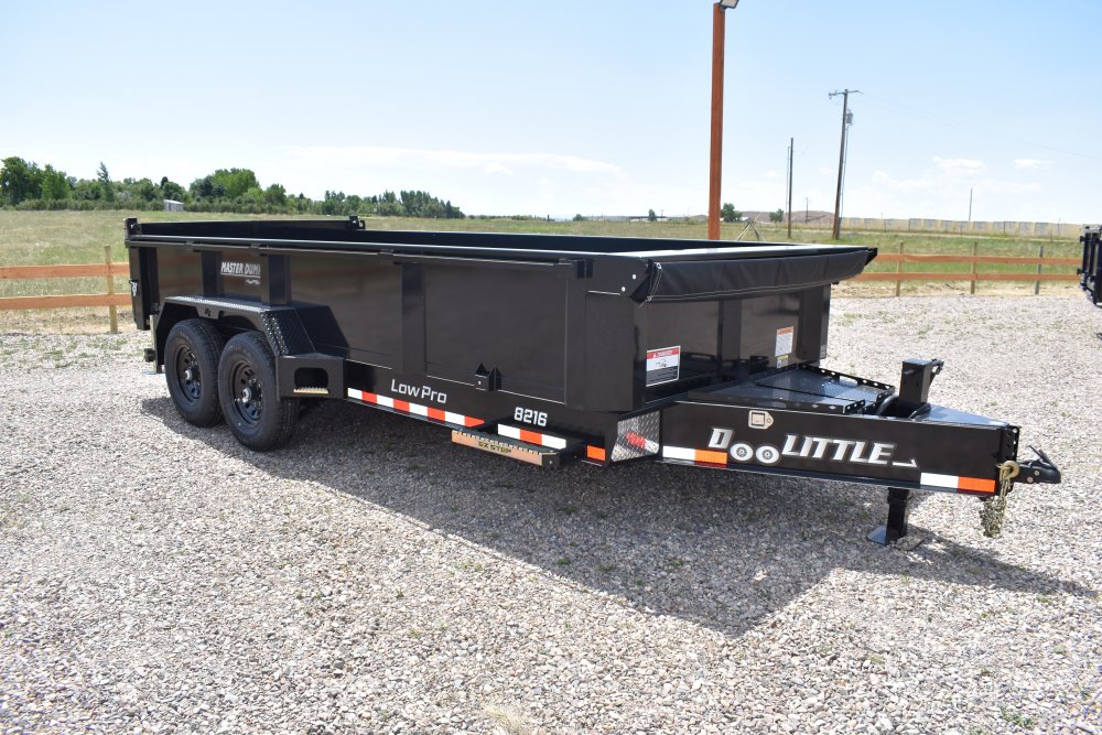 Doolittle 82"X16' 14K dump trailer, tarp kit, Mammoth tongue toolbox