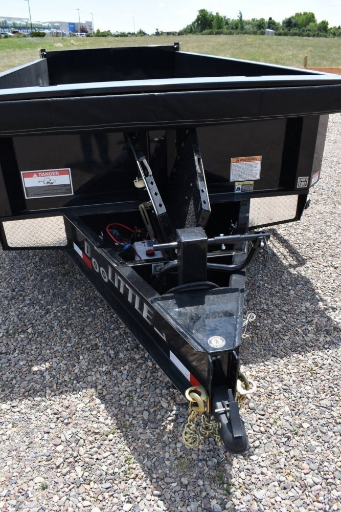 Doolittle 82"X14' 14K dump trailer, tarp kit, Mammoth tongue toolbox