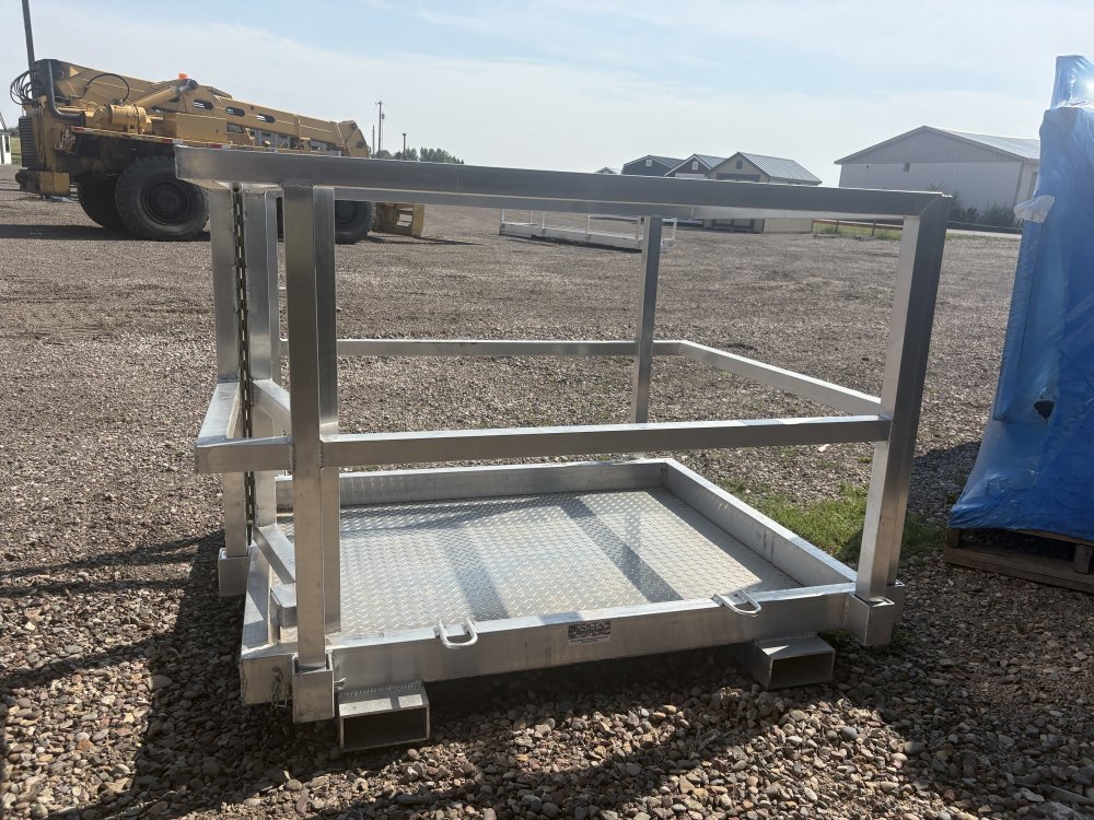 4X4 Cage W/Railing & Door, For Forklift or Telehandler