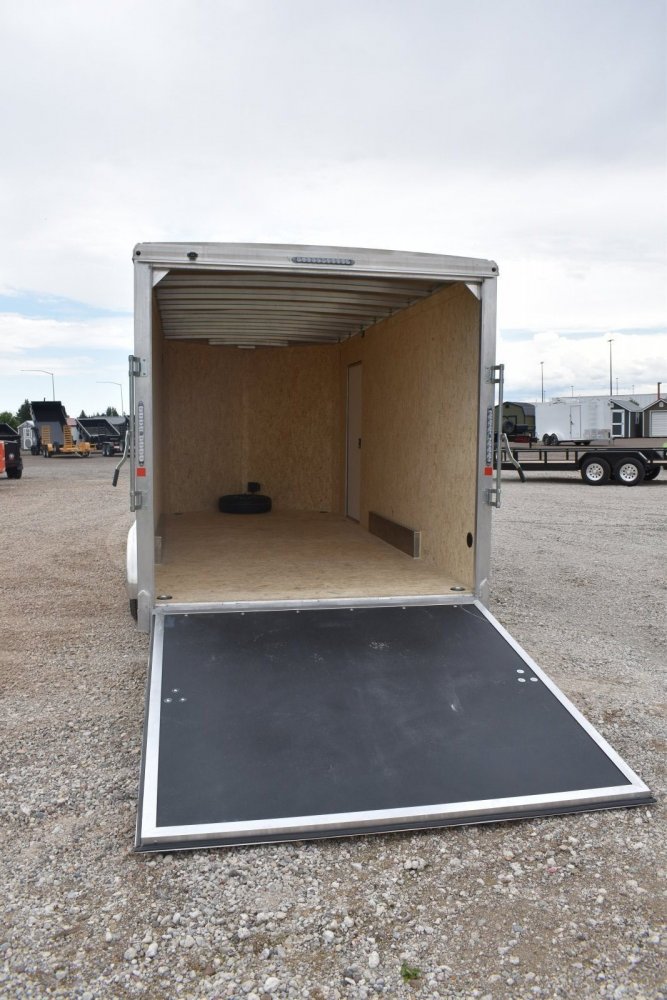 Bear Track 7.5X16' 7K aluminum cargo trailer, spring assist rear ramp, RV style side entry door