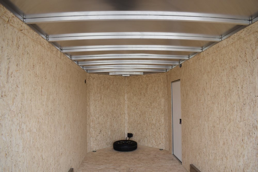 Bear Track 7.5X16' 7K aluminum cargo trailer, spring assist rear ramp, RV style side entry door